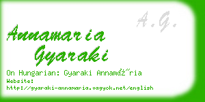 annamaria gyaraki business card